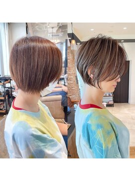 バンプ ギンザ(BUMP GINZA) 30代40代50代大人ショート髪型丸顔前髪あり似合わせ 安