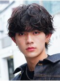 韓国センターパートウルフカットカルマパーマニュアンスパーマ