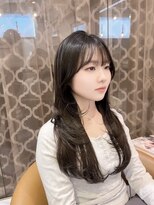 ロンドアベニール 北千住(Lond avenir)&nbsp;レイヤーカット/グレージュブラウン/韓国巻き/顔周りカット