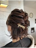 編み込みヘアアレンジ
