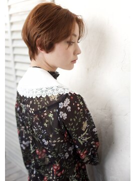 アール 北千住店(ar) 前下がりショート/前髪なしショート/カシスブラウン20代30代40代