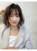 ゆるふわボブ/抜け感/小顔/ボブ/フェミニン/大阪/梅田