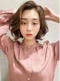 ナチュラルボブ/大人ショートボブ/ウェーブ/10代20代30代