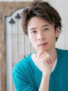 トニーアンドガイ メン 与野駅前店(TONI&GUY MEN) ワイルドアップバングのオリーブベージュショートe与野