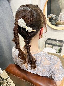 ヘアセット シャンプーアンドスパ専門店 ウルー(Uruu) 【タイトポニー】天神/天神駅/ヘアセット/早朝