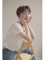 ムク 甲府(muku.)&nbsp;ミディアムヘア/斜めバング/グレージュカラー/甲府駅