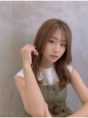 シースルーバングうる艶髪艶感似合わせカット美髪大人美人