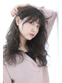 黒髪ロングヴェーブ