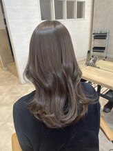 ラボヌールヘアー オリビエ 北千住店(La Bonheur hair Olivier) グレージュ／ミディアムヘア【吉田 愛里】