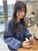 グレージュ×顔まわりcut