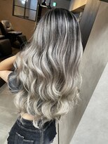 サニー 渋谷(SUNNY) バレイヤージュ、ハイライト、レイヤーロング、グレーベージュ