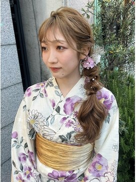 ディティカ ルーク(Dityca luk) 浴衣×サイド編み下ろし【Shiraha Momona】