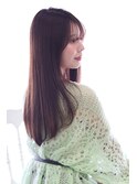 20代/30代/40代/髪質改善×縮毛矯正×チェリーブラウン