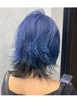 ヘアーテラスエム 奈良店(hair terrace M) 【ブルー】【インナーカラー】【ブラック】