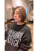 大人綺麗な小顔襟足スッキリショートボブ　30代40代50代