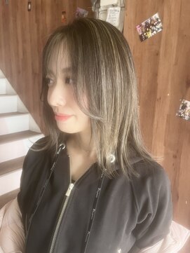 アヴァンス 天王寺店(AVANCE.) ハイライト×ミルクティーベージュ