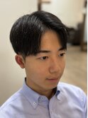 ツーブロックナチュラルマッシュ<理容室>刈り上げセンターパート