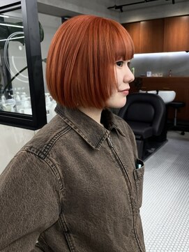 ニコ トウキョウ 渋谷(nico TOKYO) ダブルカラーチェリーレッドピンクブラウン韓国レイヤーロング