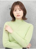 シースルー小顔ボ外ハネブラウンベージュ【淡路/上新庄】