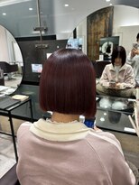 ノーム バイ アウラ(norm. by aura) 切りっぱなしボブショートボブカシスピンクチェリーブラウン