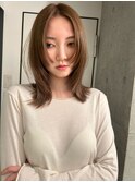 顔周りレイヤー／透明感たっぷりミルクティーベージュ