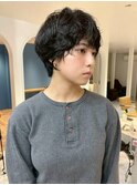 ショートパーマヘア[表参道/原宿/ダブルカラー/ケアブリーチ]