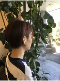 ☆大人かわいい前下がりツーブロックショートボブ30代40代