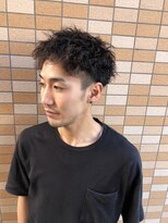 アムレヘアー(amule hair) 【amule hair】アップバング強めツイストスパイラルパーマ