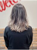 透明感アッシュグレージュグラデーションカラー