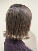 【ももこ】シナモンベージュ×切りっぱなしボブ