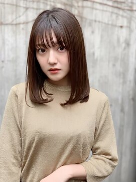 オースティン 調布アミックス(AUSTIN) 大人かわいい前髪セシルカットココアブラウンフリンジウェーブ