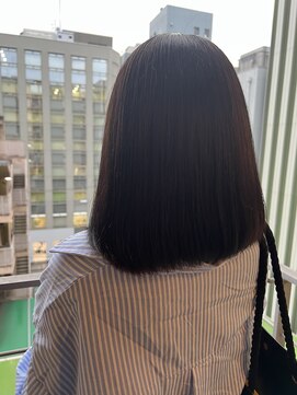 ロンド ストラーダ 心斎橋(Lond strada) 韓国前髪顔周りロング×インナーグレージュ[心斎橋/髪質改善]