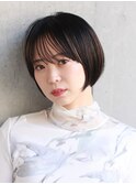 セミウェット質感のキレイ可愛いシースルーバング甘めボブ
