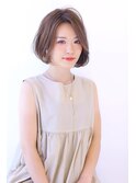 20代30代40代50代ショコラベージュふんわりカールベビーバング