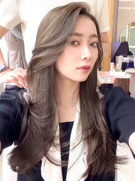 アフロートリノ(AFLOAT Leino) 2wayバング 韓国前髪 シースルー ミディアム くびれヘア　顔周り