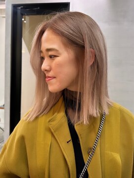 ニール シトロン 名古屋 伏見 丸の内(NEELU citron) 【Neelu__rie】1ブリーチでできる、ハイトーンベージュ