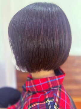 アークスヘアー 透明感♪髪質改善カラーダークブラウンショートボブ小顔艶感