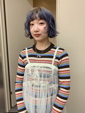 パークレーン アイス イヴェン(park lane ICI yeven) ルーツカラー　　ベージュ×ネイビー　デザインカラー/akari