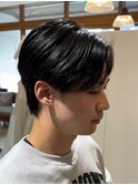 センターパート 毛流れパーマ