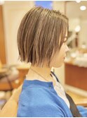20代30代40代大人かっこいいハイライトブリーチ無造作ボブ
