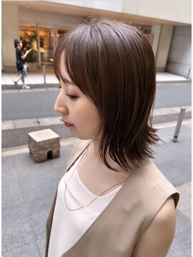 サラビューティーサイト 志免店(SARA Beauty Sight) 【志免】切りっぱなしボブ/ミルクティーベージュ☆山之内