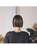 アンブレラハイライト×切りっぱなしミニボブ