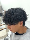 波巻きパーマ