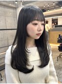 オリーブグレージュ×ワンカールレイヤー
