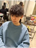 波巻きツイストスパイラルパーマ/フェザーパーマ/眉毛/メンズ