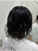 かわいい くるくるボブパーマ