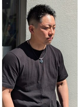 クフィア メンズヘアー カンポ 天王寺店(CUFFIA MEN'SHAIR CAMPO) ブルーブラックフェザーパーマサーフカールフェード