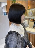 巻ける縮毛矯正/ボブ/美髪矯正/ブルーブラック/顔周り/表参道
