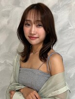 グレープバイン 港南台(GRAPEVINES)&nbsp;ミディアムレイヤー／くびれヘア／ブラウン