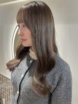 レーン(lane) くすみベージュ×ゆる巻き